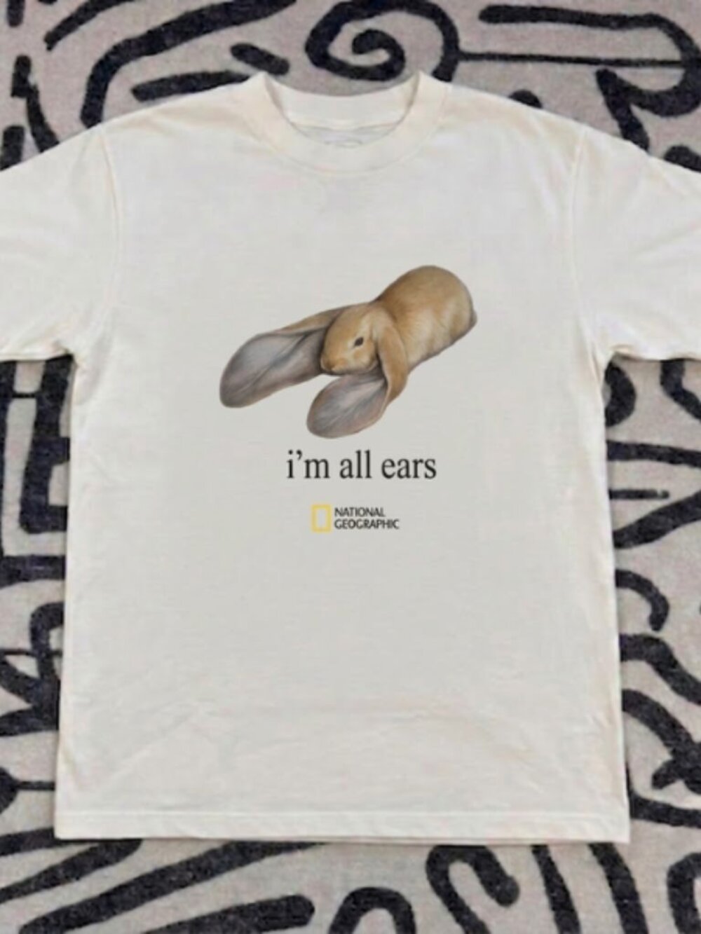 National Geographic "I'm All Ears" Rabbit Graphic T-Shirt